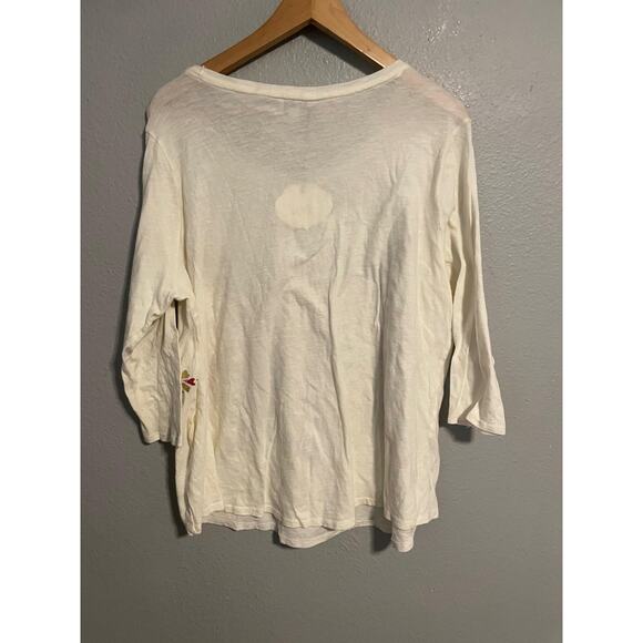 Lucky Lotus Shirt Womens 1X White Mandala Floral Graphic Scoop Neck READ - Picture 6 of 10